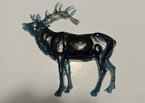 Декор. Фігурка &laquo;Лось&raquo; (Смола, Синій) MOOSE-BLUE01 фото