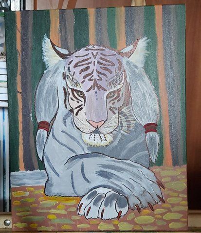Авторська Картина акрилом &laquo;Амурський Тигр&raquo; (40х50 см) ART_TIGER_AMUR_001 фото