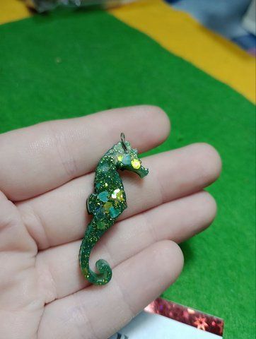 Декор. Фігурка &laquo;Морський Коник&raquo; (Смола, Зелений) TM-TOT-SEAHORSE-GRN1 фото