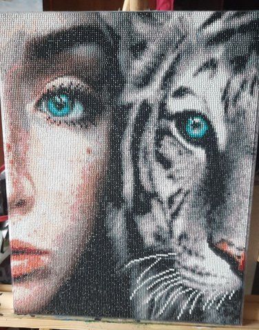 Алмазна Мозаїка &laquo;Сяйво Вічності&raquo; (40x50 см) DIAMOND_GIRL_AMUR_TIGER_001 фото